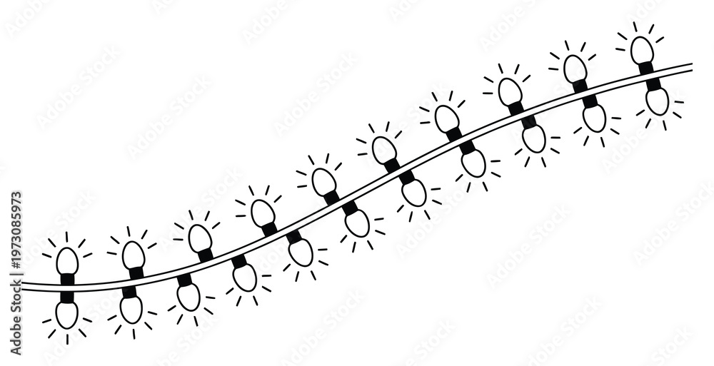 Fototapeta premium String Lights Vector Illustration