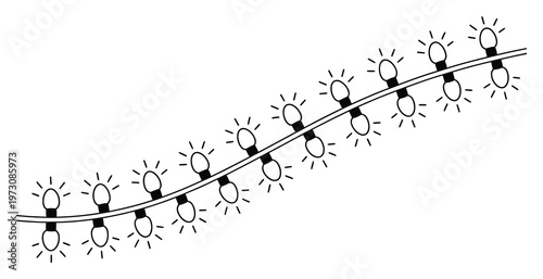 String Lights Vector Illustration