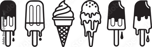 A collection of minimalist icons representing different professions and activities Vector