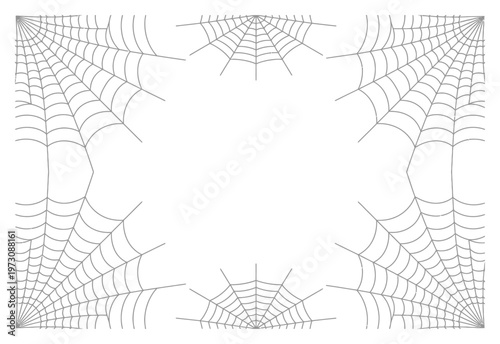 Spider Web Border Vector Illustration