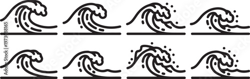 Illustrations of a snail's shell spiraling patterns Vector