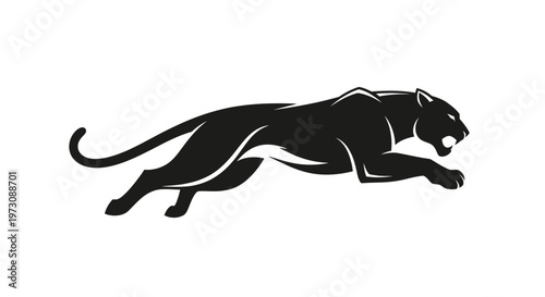 Minimalist black panther logo in a circular frame, featuring a fierce roaring big cat head silhouette. Modern, bold and clean design ideal for branding, sports teams, esports, and luxury identity use.