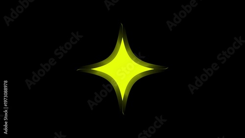 Twinkle star glitter sparkle, shimmering light effect, twinkling stars animation, yellow cartoon, Sparkle Star light effect, fast line , retro sparkle particle movement on black background