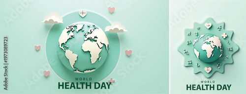 Elegant World health day backgorund, Realistic World health day for social media template