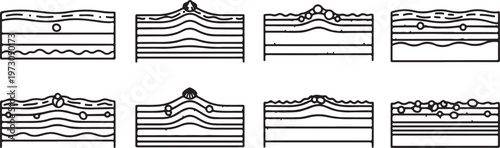 Diagram showing different types of bridges and their structural components Vector