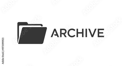 Archive Folder Icon Digital Data Storage and Organization