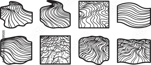 Abstract woven patterns showcasing intricate texture and design variations Vector