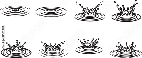 Illustrations of various hairstyles on different face shapes Vector