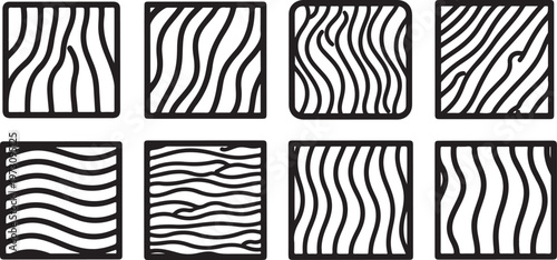 Zigzag patterns in black and white design elements Vector