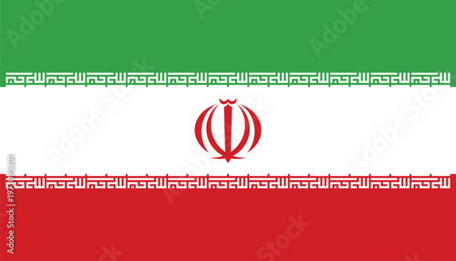 Iran flag Iran National Flag design with original aspect ratio Vector illustration easy to use file eps format print ready