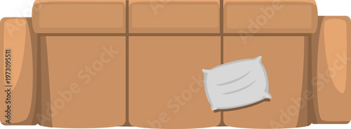 Top view of sofa with brown colour