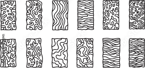 Intricate celtic knot patterns arranged in a grid of twelve designs Vector