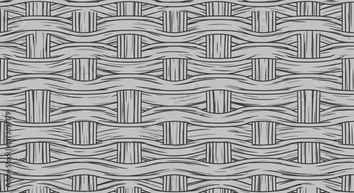 Overlapping interwoven bands create a textured pattern with depth