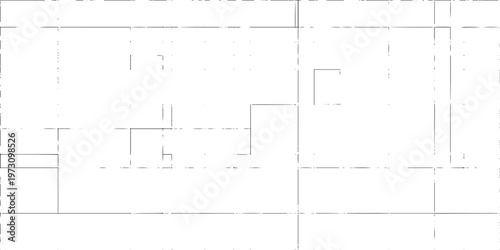 Vector illustration of a blueprint or floor plan geometric design with various rooms and corridors