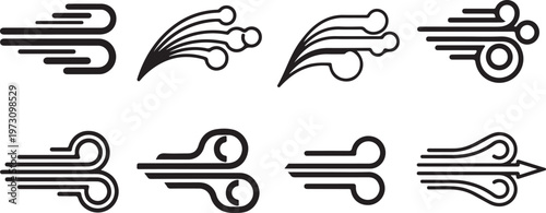 A collection of spring design sketches and technical drawings Vector