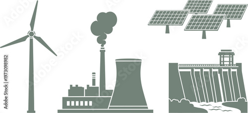 Energy source types including fossil fuels and renewables