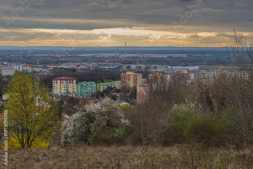 Photography Modern blocks of flats - part of Bratislava under evening sky