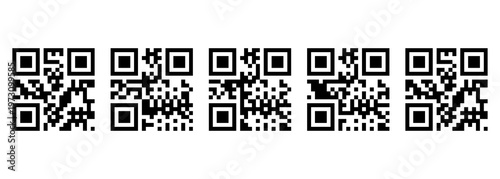 Modern QR code pattern abstract digital technology background Black and white QR code pattern digital communication concept