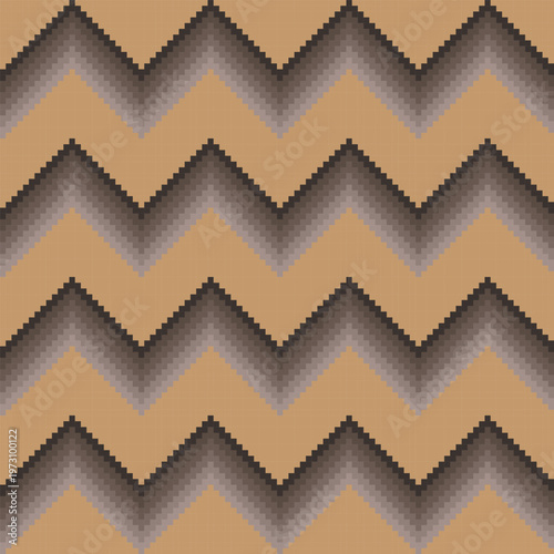 Brown Chevron Stripes Design Pattern For Fashion Textile And Homeware
