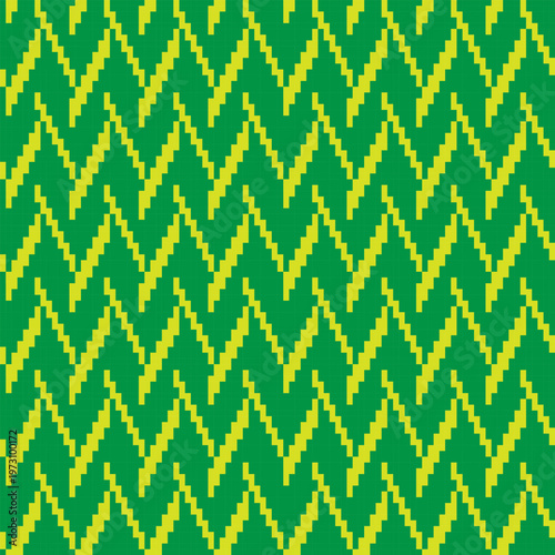 Green And Yellow Chevron Textile Design Pattern For Fashion Fabric Print Homeware Decor