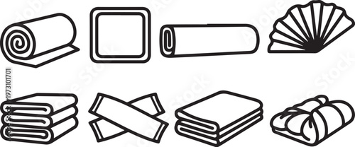 Various mechanical parts and components in black and white line art Vector