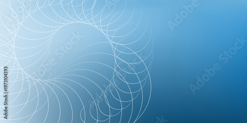 An abstract vector graphic featuring intricate circles and intersecting lines. The complex geometric pattern creates a sense of movement and depth, perfect for backgrounds and modern designs.