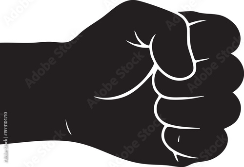 This images hand shape is vector, this images black & Write, Black silhouette of a male hand, strong solid shape, white background, smooth edges, minimal design, high resolution vector, no text, Hand