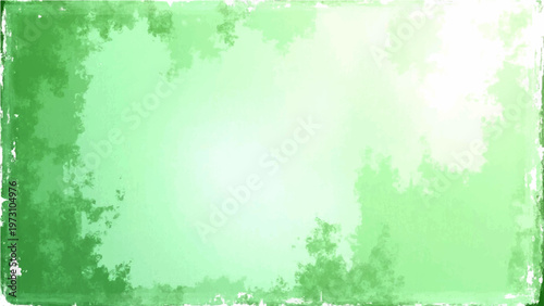 Vector Green watercolor paint background frame, with blank spaces perfect to add any text or image that evokes creativity and freedom
