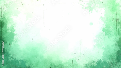 Vector Abstract and Artistic Green Watercolor and painted effect with textured edges and subtle patterns