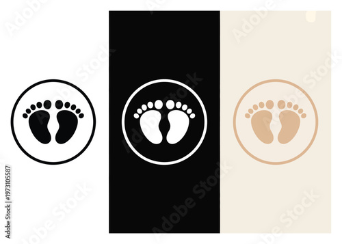 Baby Footprints Vector Illustration
