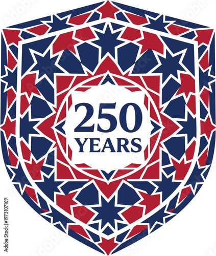 Commemorative 250 Years Anniversary Shield Logo Design