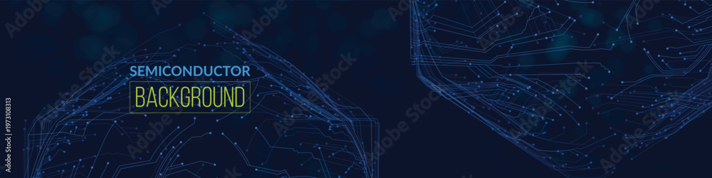 Obraz premium Advanced chip layout semiconductor background illustration