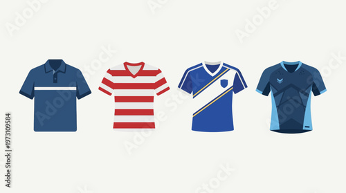 Four Stylish Apparel Items T-Shirts and Polo Shirts