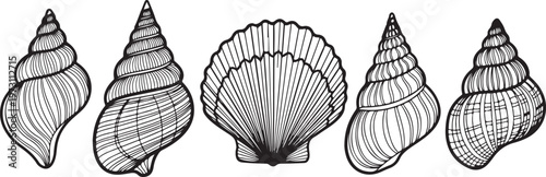 A collection of different styles of woven hats and baskets Vector