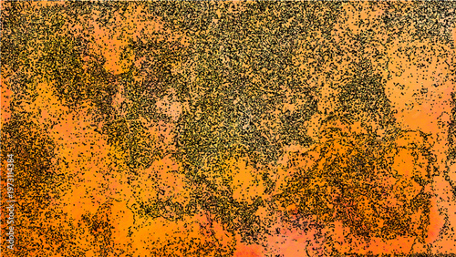 Abstract mottled surface with earth tone and orange and rustic texture and detailed pattern and rough granular surface and aesthetic composition and organic look and warm hue.