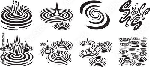 Elegant collection of candle and light bulb line drawings Vector