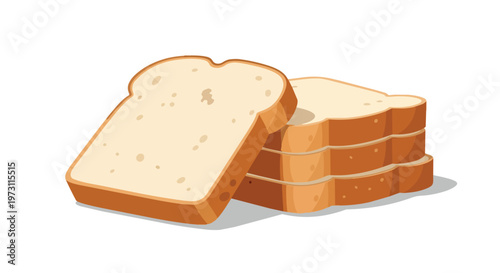 A stack of freshly baked sliced white bread, a versatile staple for everyday meals and culinary creations, presented cleanly