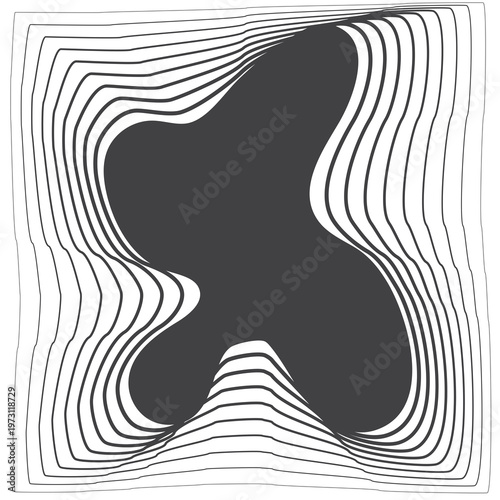 Square shape with gradient line modern, logo, science, future, digital