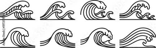 Line art sketches of various animals including birds, mammals and reptiles Vector