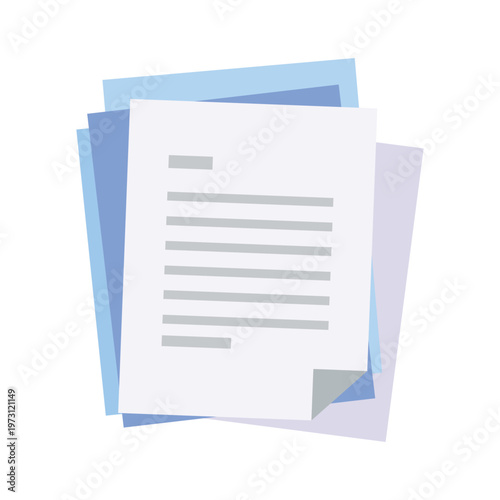 Stack of Important Business Documents and Papers Representing Office Work, Administration, and Record Keeping for Professional Use