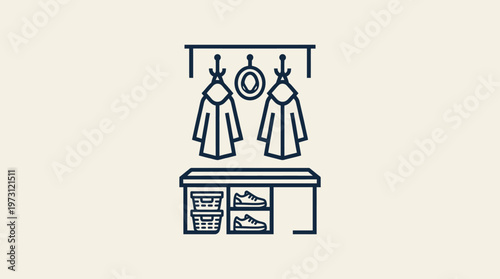 Minimalist Closet Organization Icon