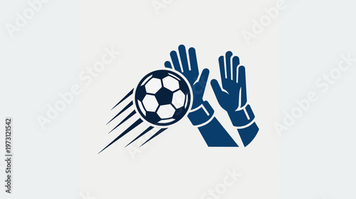 Soccer Goalie Saving the Ball in Flight