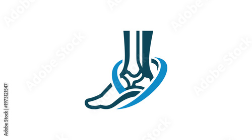 Abstract Ankle and Foot Care Logo Design