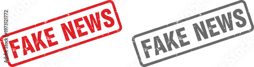 Fake news grunge stamp distressed text warning