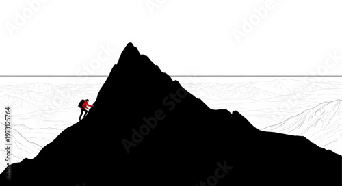 silhouette of a man on the top of the mountain
