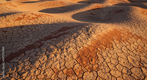 Close-Up of Cracked, Parched Desert Soil