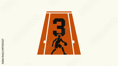 Basketball 3-Point Shot Symbol