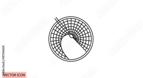 Vector illustration of a radar screen.