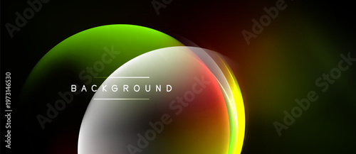 Abstract vibrant layers create dynamic visual effect. Gradient colors blend, forming modern background design. Smooth shapes suggest movement, energy.