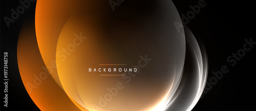 Abstract design features smooth curves, warm orange hues, subtle gradients. Modern aesthetic suitable for backgrounds, presentations.